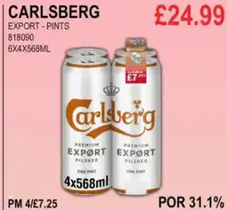 Bestway CARLSBERG EXPORT-PINTS offer