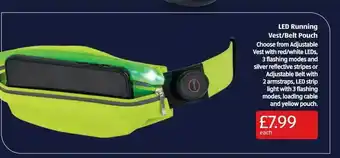 Aldi LED Running Vest-Belt Pouch offer