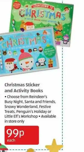 Aldi Christmas Sticker And Activity Books offer