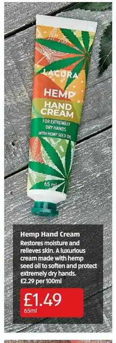 Aldi Hemp Hand Cream offer
