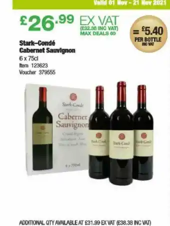 Costco Stark-Condé Cabernet Sauvignon offer