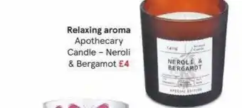 Tesco Relaxing Aroma Apothecary Candle - Neroli & Bergamot offer