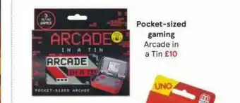 Tesco Pocket-Sized Gaming Arcade In A Tin offer