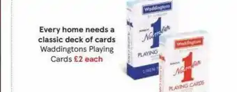 Tesco Every Home Needs A Classic Deck Of Cards Waddingtons Playing Cards offer