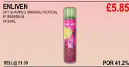 Bestway ENLIVEN DRY SHAMPOO ORIGINAL/TROPICAL offer