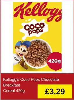 Iceland Kellogg's Coco Pops Chocolate Breakfast Cereal 420g offer