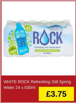 Iceland WHITE ROCK Refreshing Still Spring Water 24 x 500ml offer