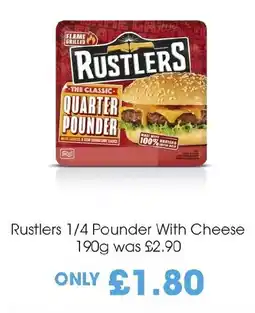 Centra Rustlers 1/4 Pounder With Cheese 190g offer