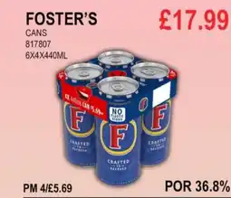 Bestway FOSTER'S CANS offer