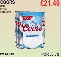 Bestway COORS CANS offer