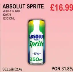 Bestway ABSOLUT SPRITE VODKA SPRITE offer