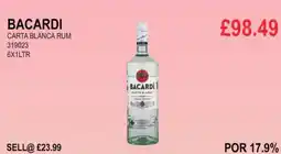Bestway BACARDI CARTA BLANCA RUM offer
