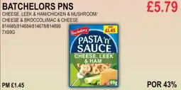 Bestway BATCHELORS PNS CHEESE, LEEK & HAM/CHICKEN & MUSHROOM/ CHEESE & BROCCOLI/MAC & CHEESE offer