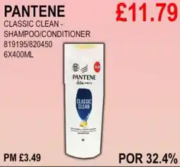 Bestway PANTENE CLASSIC CLEAN- SHAMPOO/CONDITIONER offer