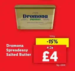 Lidl Dromona Spreadeasy Salted Butter offer