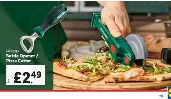Lidl PARKSIDE Bottle Opener / Pizza Cutter offer
