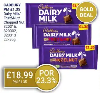 Bestway CADBURY Dairy Milk/ Fruit&Nut/ Chopped Nut offer