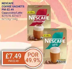 Bestway NESCAFE COFFEE SACHETS Cappuccino/Latte offer