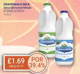 Bestway CRAVENDALE MILK Semi Skimmed/Whole offer