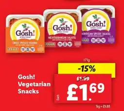 Lidl Gosh! Vegetarian Snacks offer