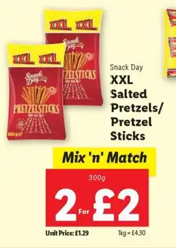 Lidl Snack Day XXL Salted Pretzels/ Pretzel Sticks offer
