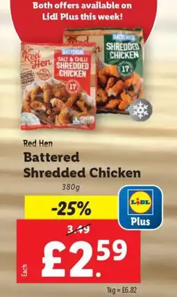 Lidl Red Hen Battered Shredded Chicken offer