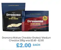Centra Dromona Mature Cheddar Grated/ Medium Cheddar 200g offer