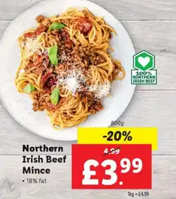 Lidl Northern Irish Beef Mince offer