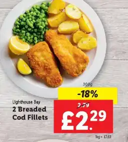 Lidl Lighthouse Bay 2 Breaded Cod Fillets offer