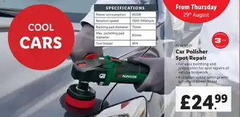 Lidl PARKSIDE Car Polisher Spot Repair offer