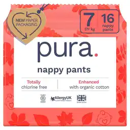 Morrisons Pura Soft Comfort Nappy Pants Size 7 (16 pack) offer