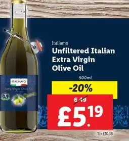 Lidl ITALIAMO Unfiltered Italian Extra offer