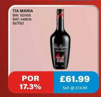 Bestway Tia Maria offer