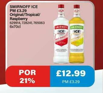 Bestway Smirnoff Ice Original-tropical-raspberry offer