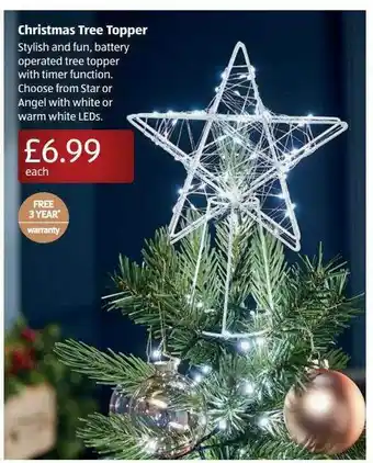 Aldi Christmas Tree Topper offer