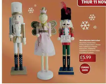 Aldi 38cm Wooden Nutcracker offer