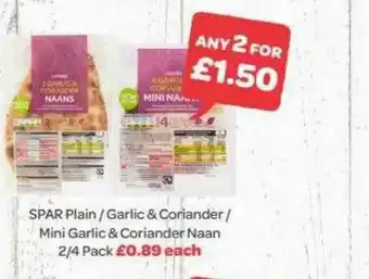 Spar Spar Plain-garlic &coriander-mini Garlic &coriander offer