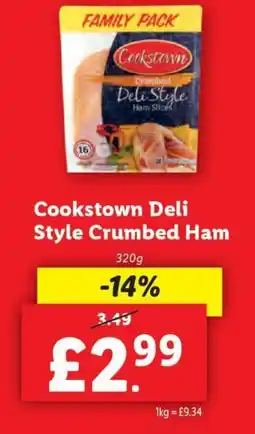 Lidl Cookstown Deli Style Crumbed Ham offer