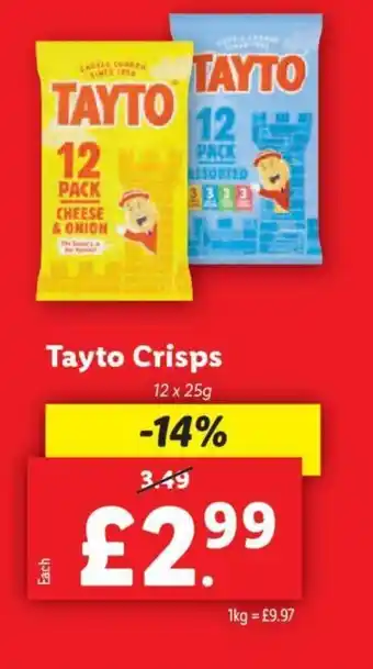 Lidl TAYTO Crisps offer