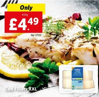 Lidl Cod Fillets XXlL 400g offer