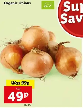 Lidl Organic Onions offer