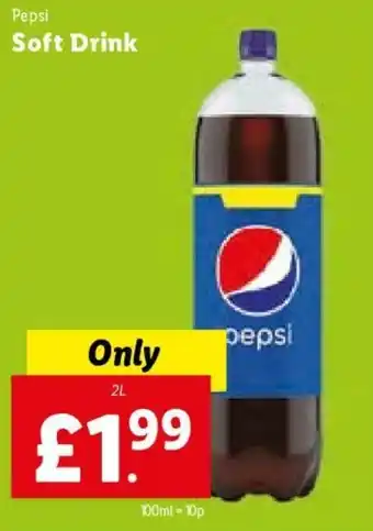 Lidl Pepsi Soft Drink 2L offer