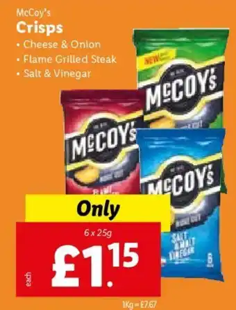 Lidl McCoy's Crisps 6x25g offer