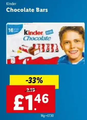 Lidl Kinder Chocolate Bars offer