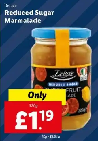 Lidl Deluxe Reduced Sugar Marmalade 320g offer