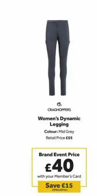 GO Outdoors Craghoppers Women's Dynamic Legging offer