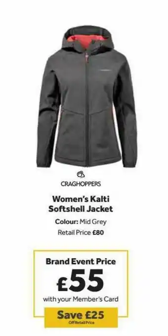 GO Outdoors Craghoppers Women's Kalti Softshell Jacket offer