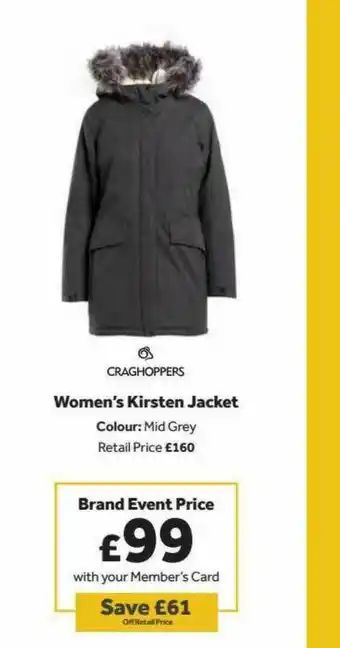 GO Outdoors Craghoppers Women's Kirsten Jacket offer