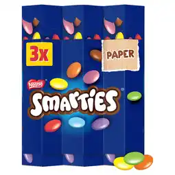 Iceland Smarties Milk Chocolate Tube 3 Pack Multipack 102g offer