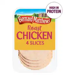 Iceland Bernard Matthews 4 Roast Chicken Slices 80g offer